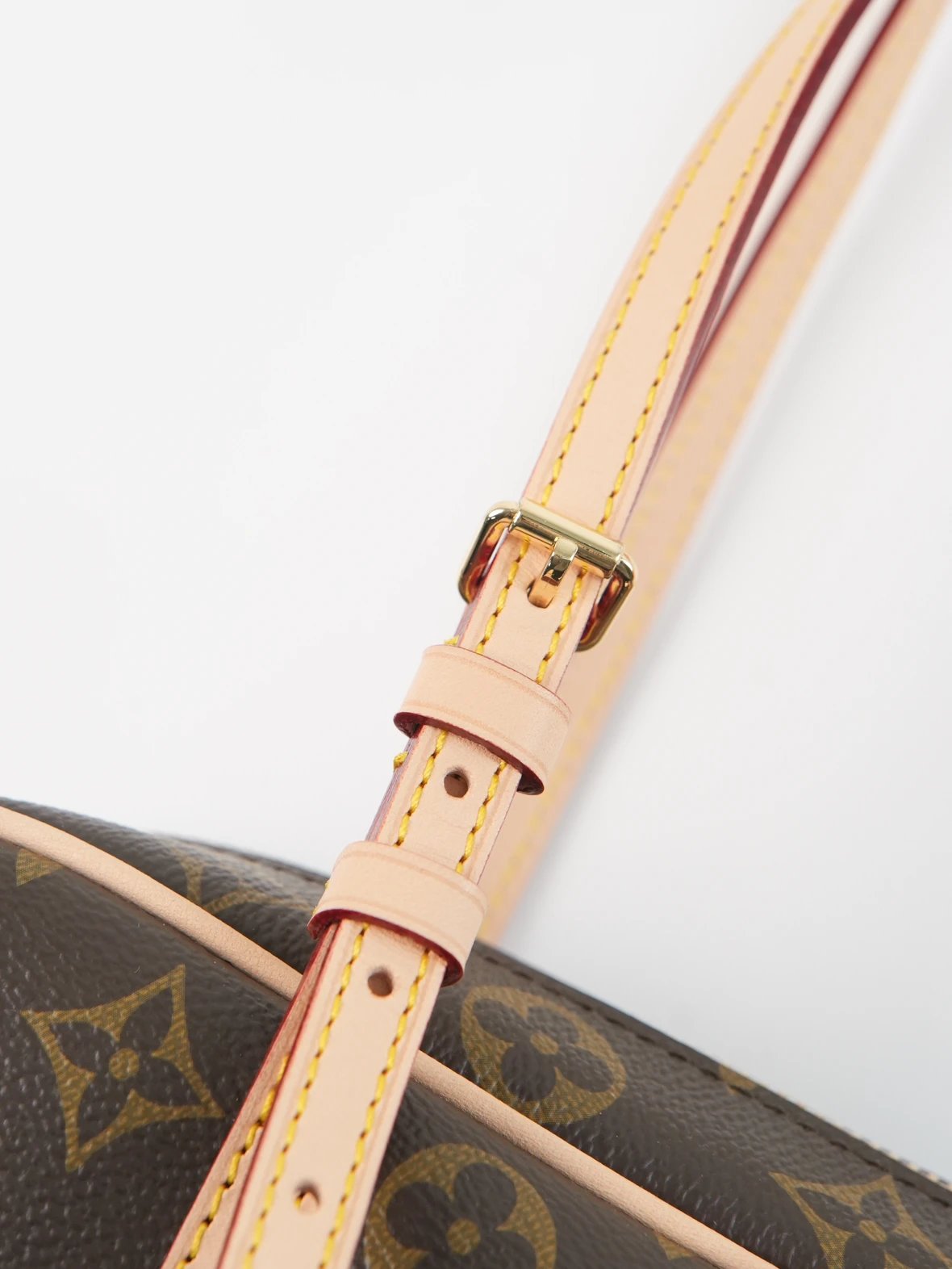 Item ID 8481 HANG-ON- retro classic -Monogram coated canvas - bowling bag handbag -