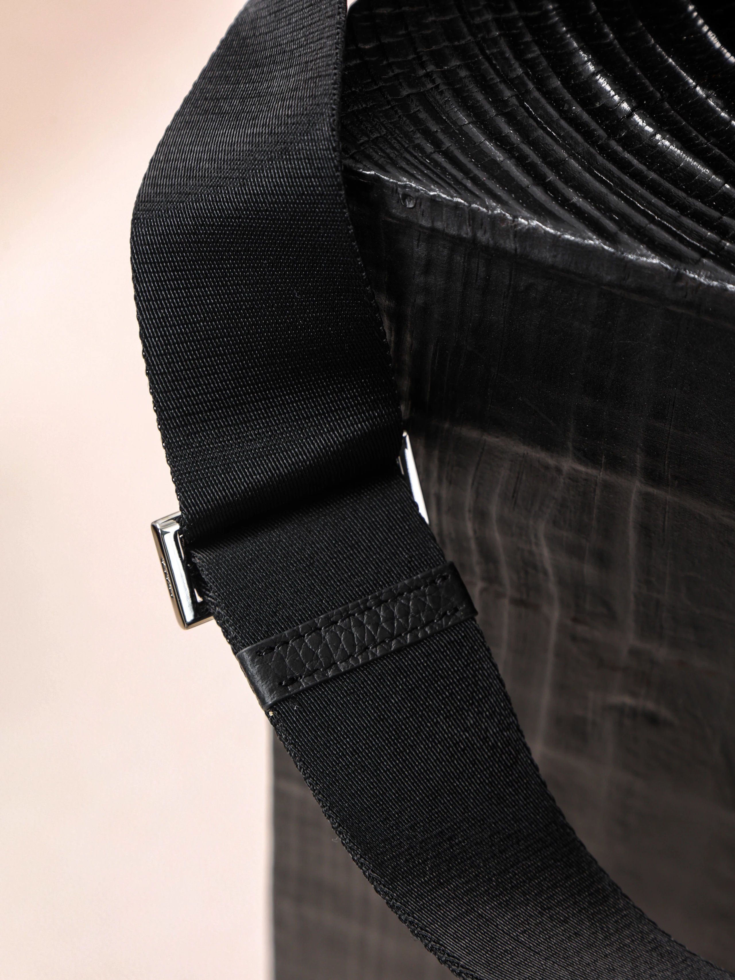 Item ID 8504 Pr@da- Prada - Fully Inlaid Leather - Vitello Dino - Metal Triangle Se