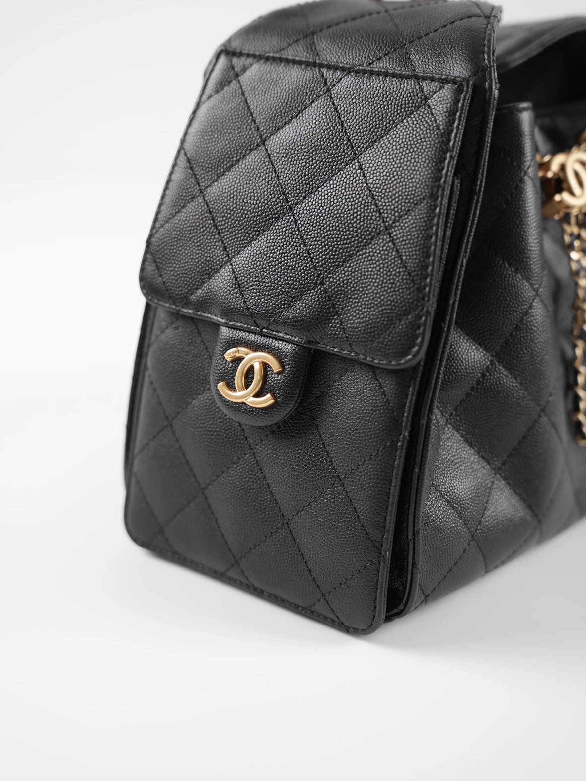 Item ID 8457 CHANE1- Xiaoxiang -25Bag-25S- classic logo Logo“ Imported grain emboss