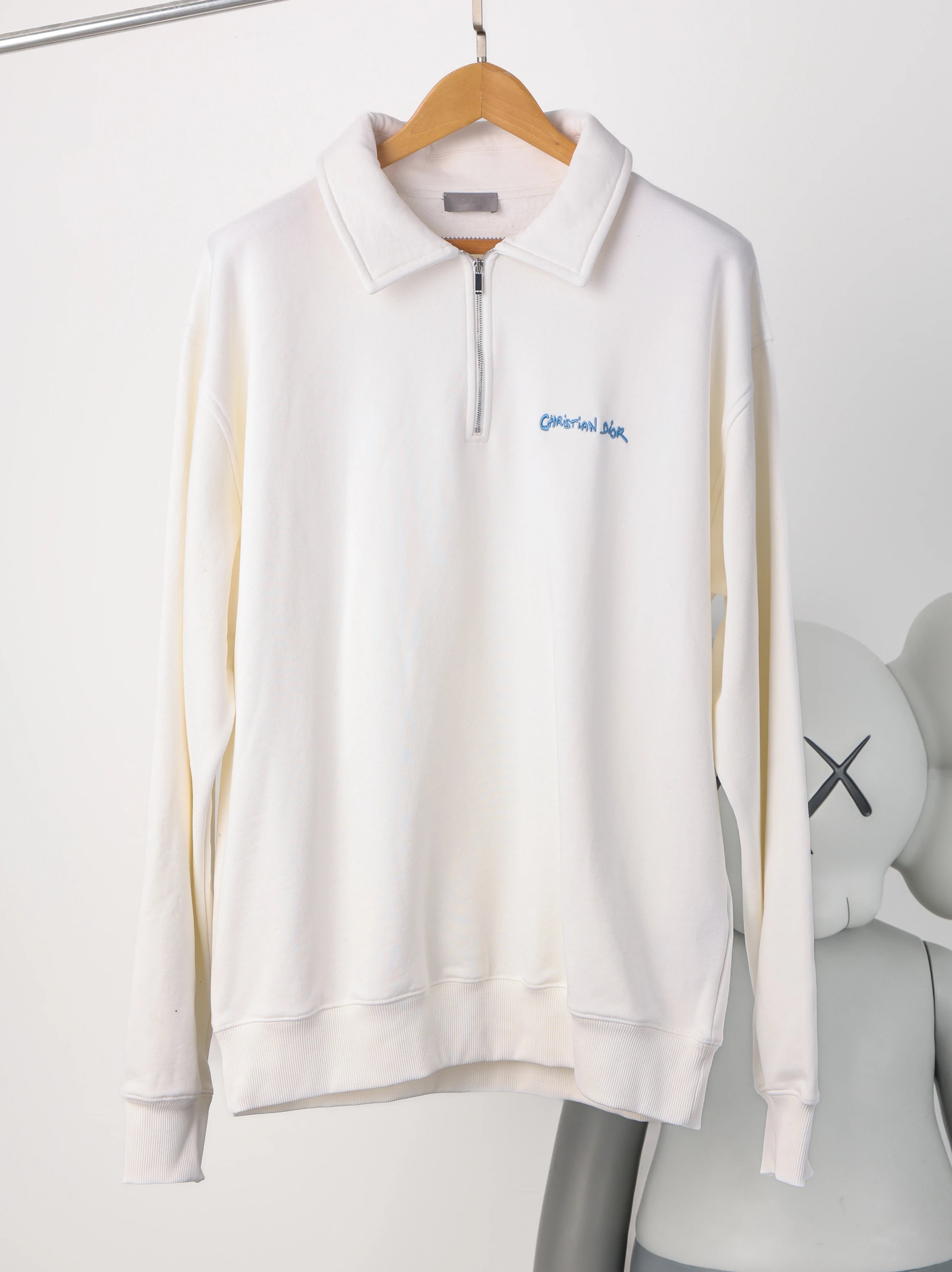 Item ID 8178 D10R- Dior -2024ss- half zip lapel sweatshirt - Simple design - Small