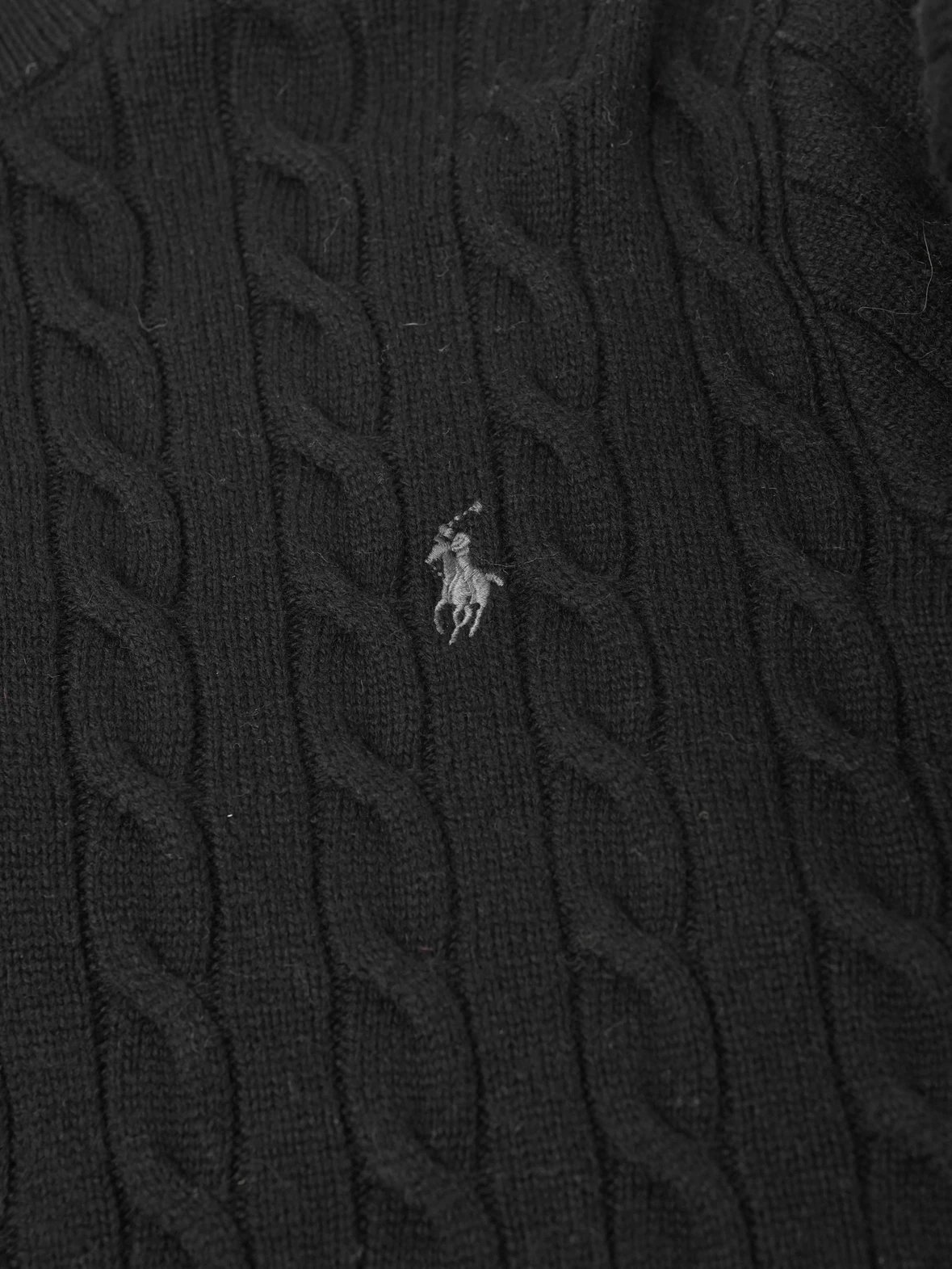 Item ID 8266 Ralph Half Chain Twisted Flower Sweater - Solid Color Half Zipper Stan
