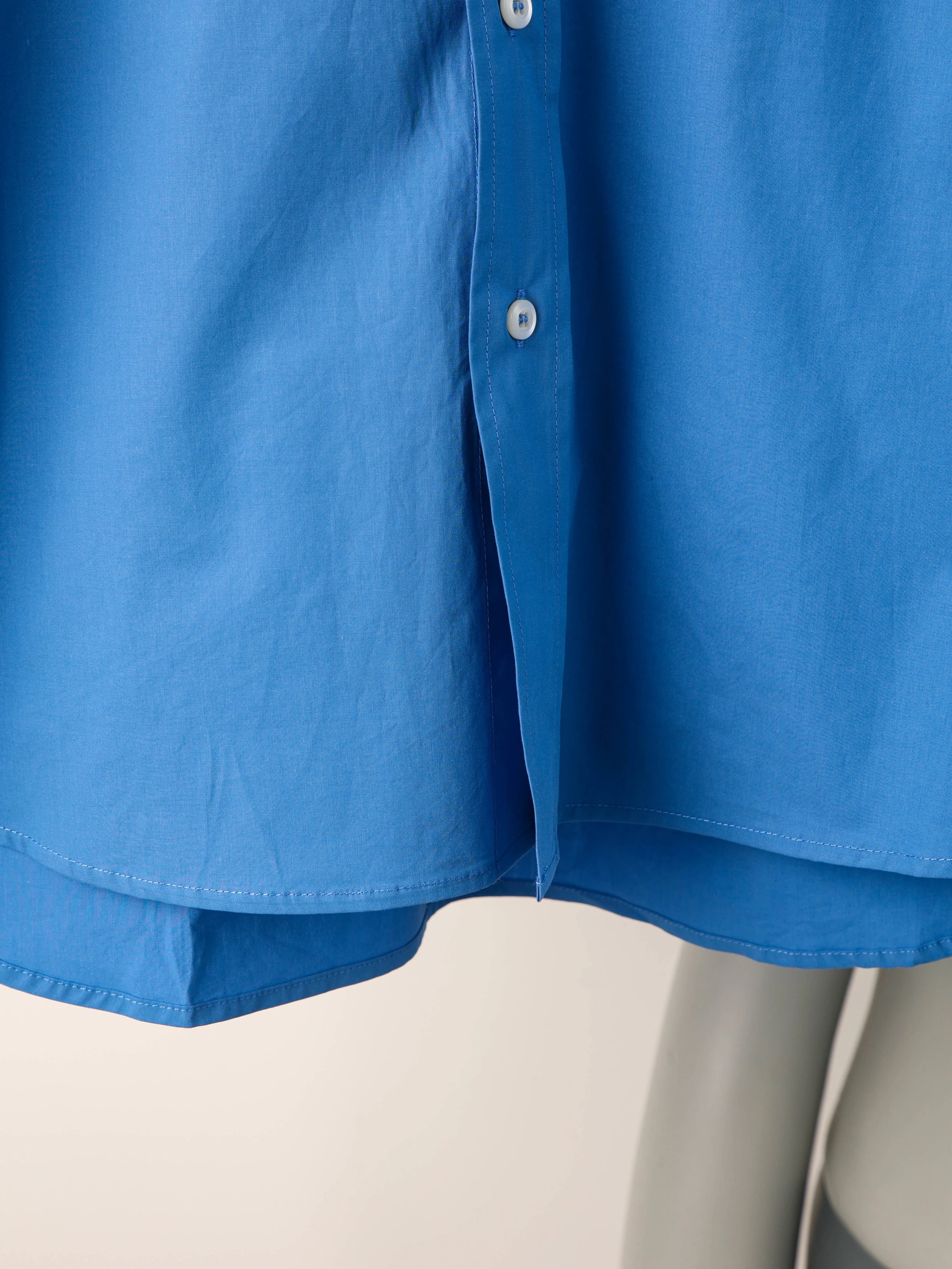 Item ID 8220 M1uM1u-Mumu-2022ss-Klein Blue Shirt - Tencel Cotton Fabric - Poplin Sh
