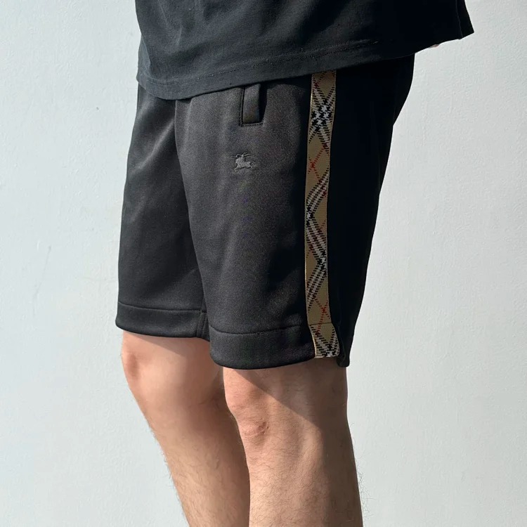 Item ID 9043 BBR SS26 cotton color blocked grid patterned side pockets, five quarter casual shorts