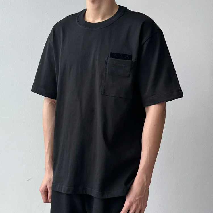 Item ID 9061 BV Imported Cowhide Material Pure Hand Woven Solid Color Cotton Elastic Knitted Short Sleeve