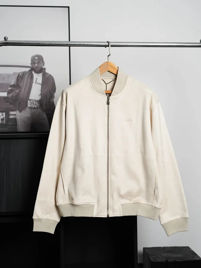 Item ID 9119 1V Imported suede like composite fabric with suede texture, pilot casual version jacket
