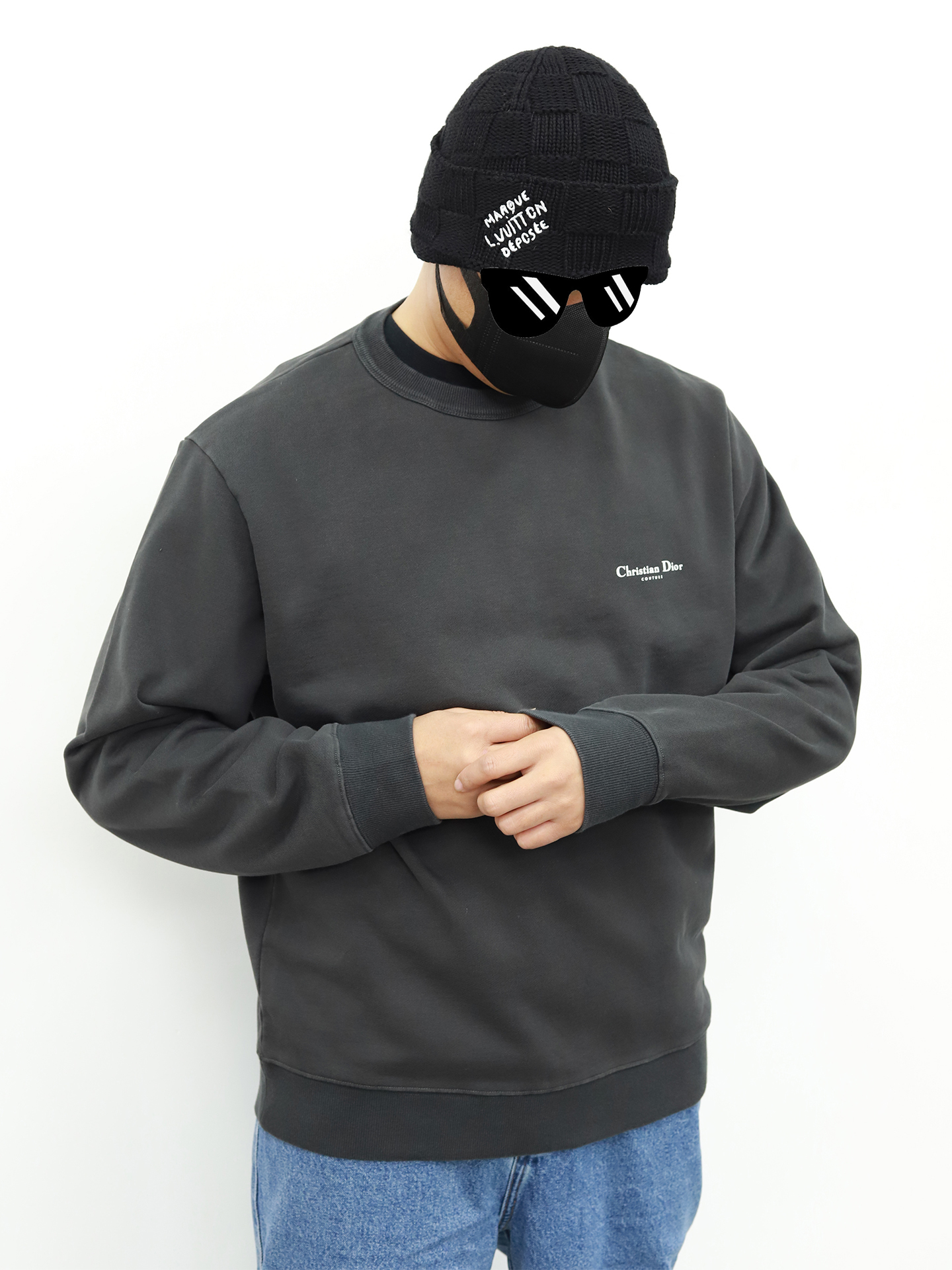 Dior 圆领长袖卫衣 灰色