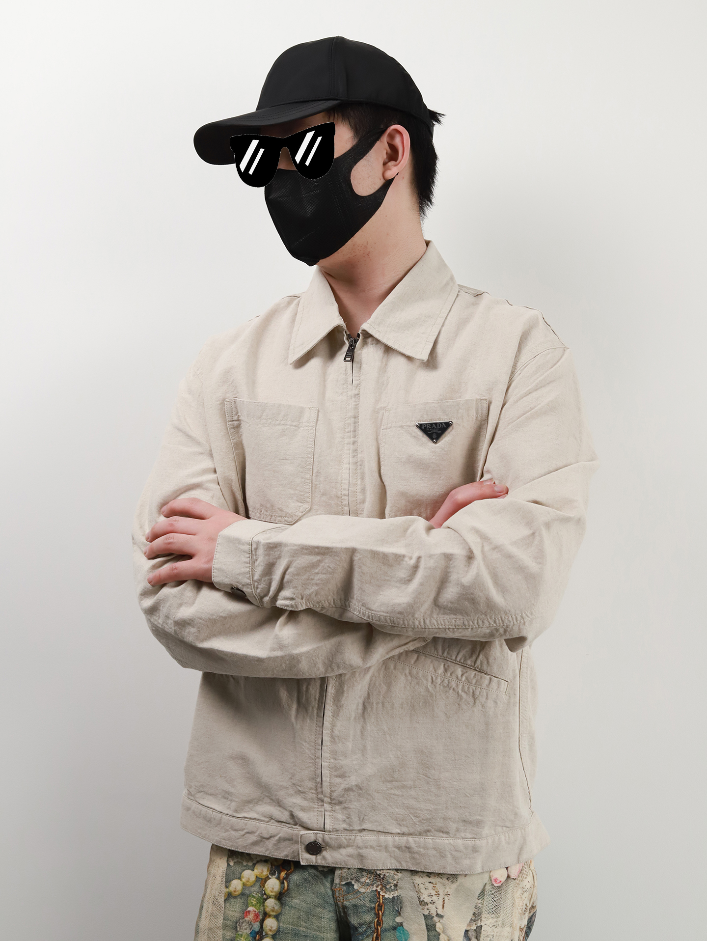 【KF badge】PRA linen jacket