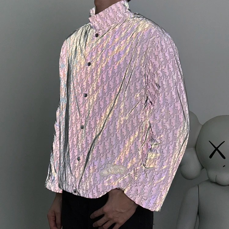 Item ID 9019 D1or Printed reflective oversized shirt
