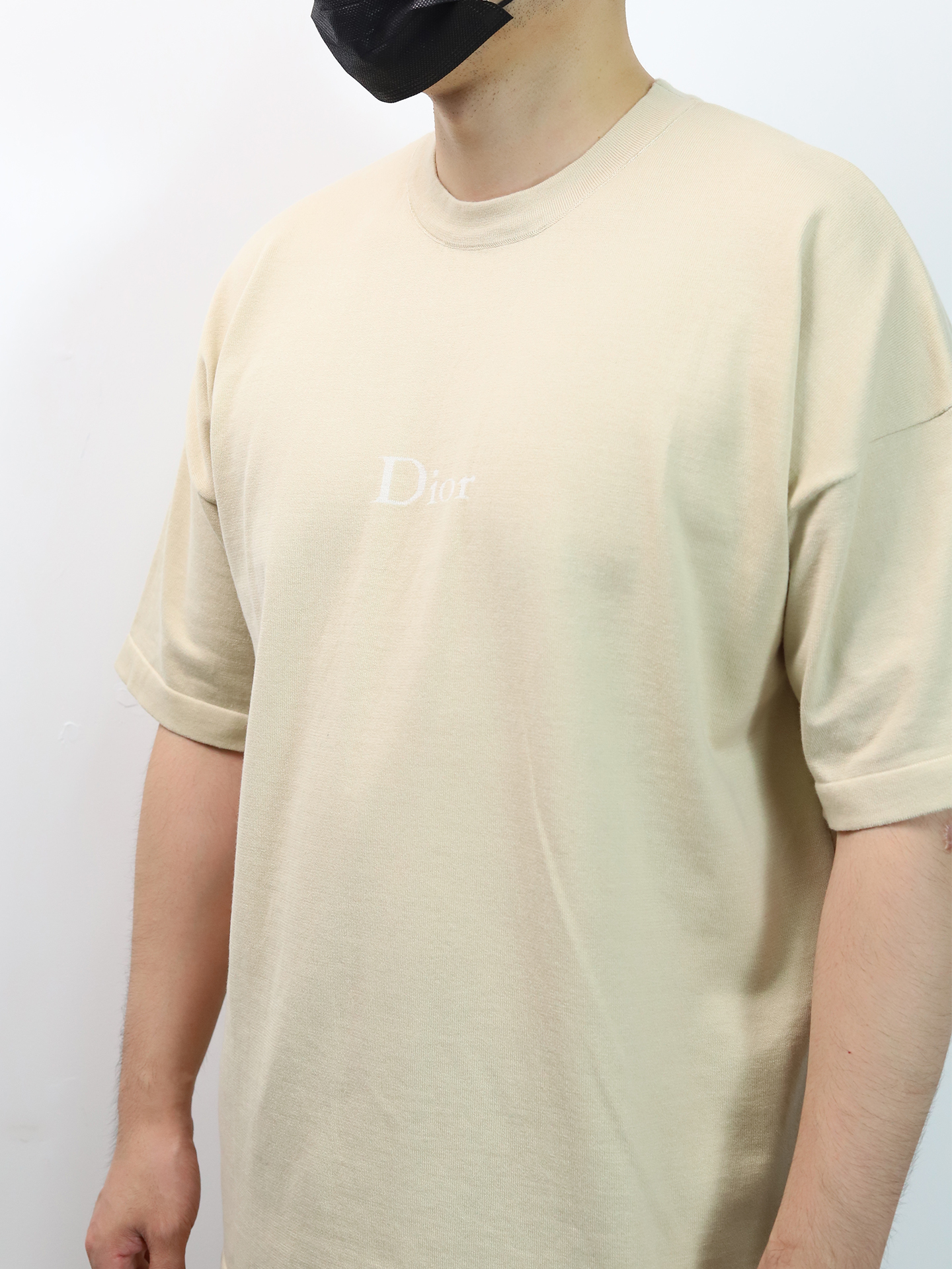 D1or oversized loose knitted jacquard tee