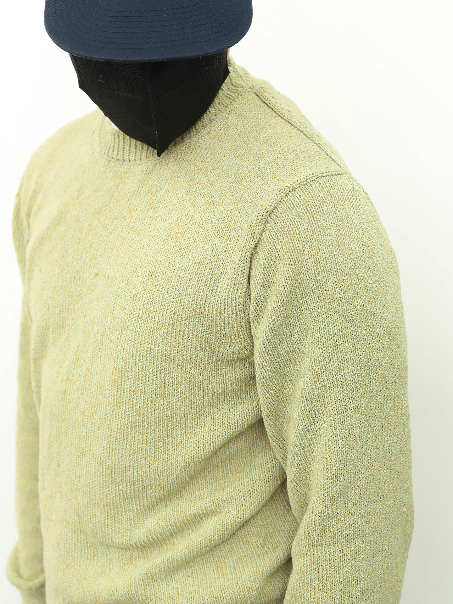 LP套头亚麻点毛衣 米色