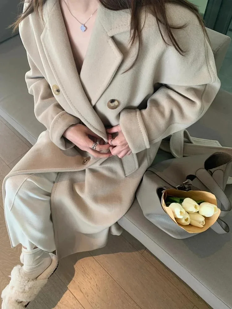 Item ID 9117 MaxM@ra_101801 Series of Life Coats Native First Trim Wool+Cashmere Blended Coat for Men and Women, Available in Five Colors (Full Detail Restoration)