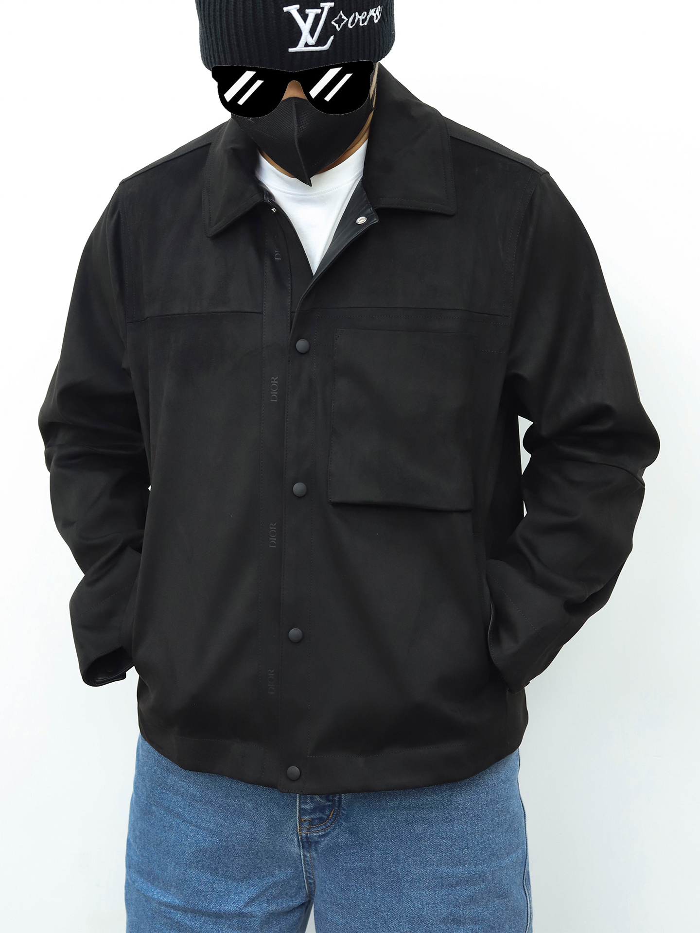 Dior西式扣子夹克 灰色