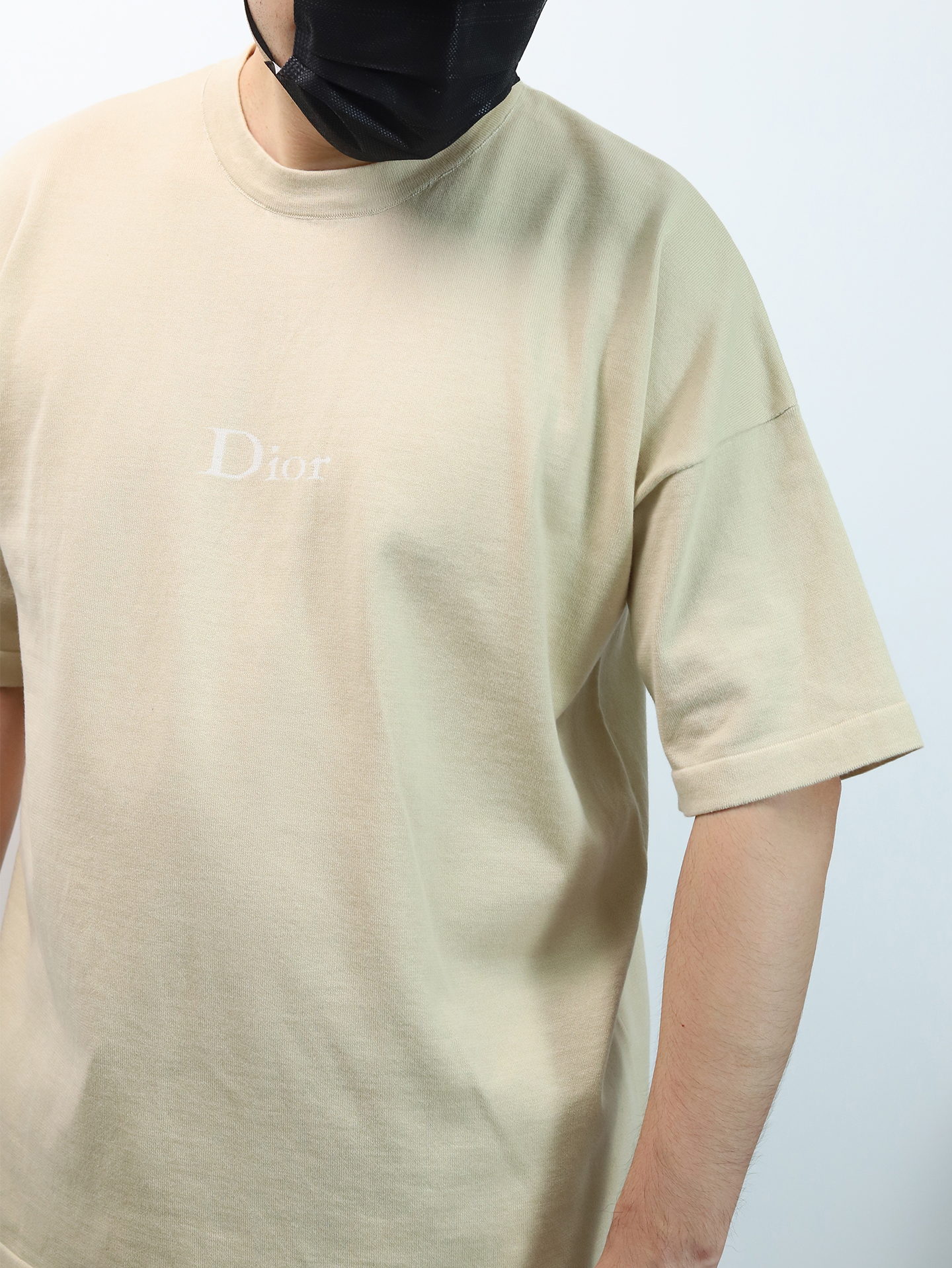 D1or oversized loose knitted jacquard tee