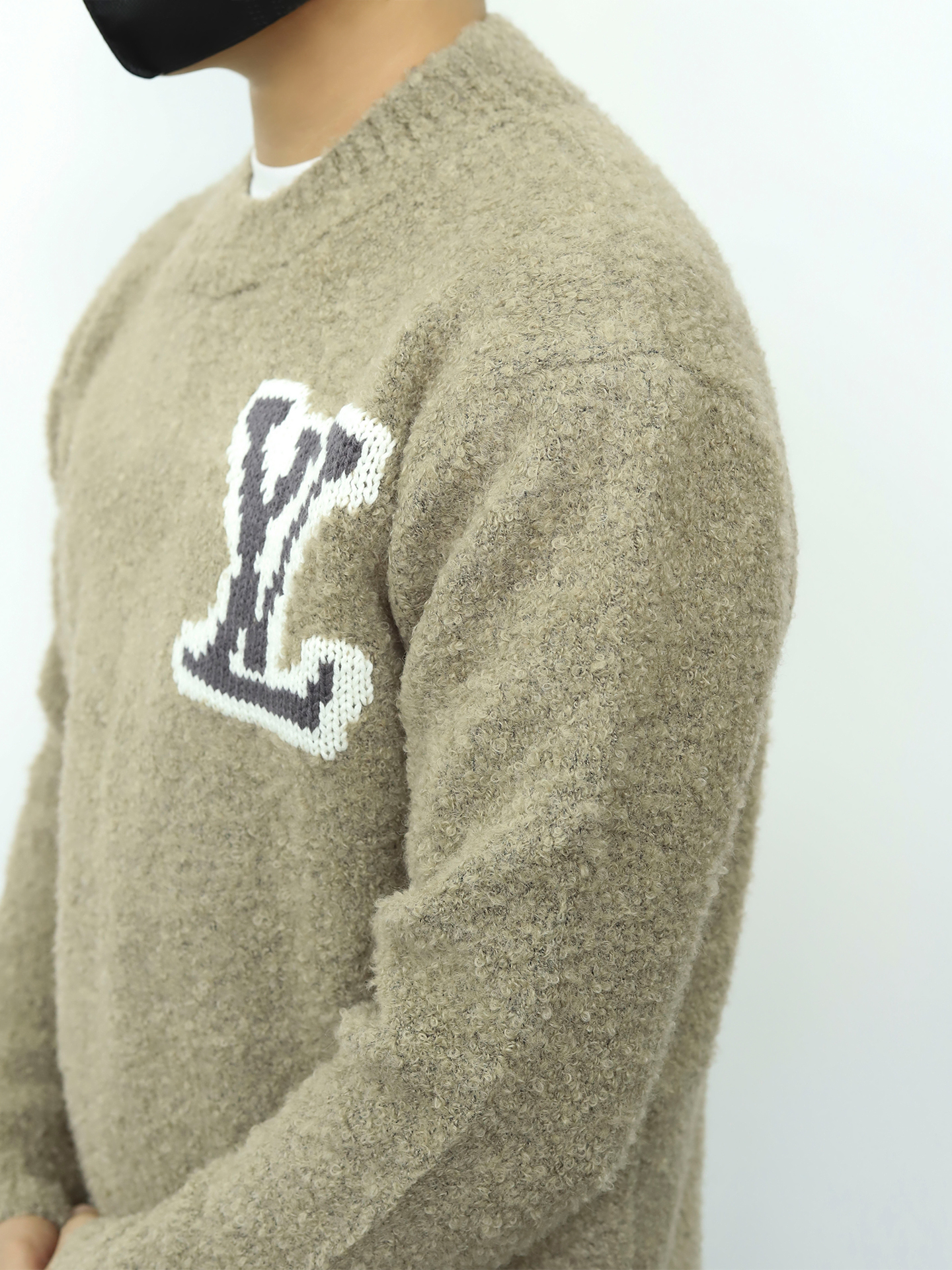 LV圆领毛衣 棕色