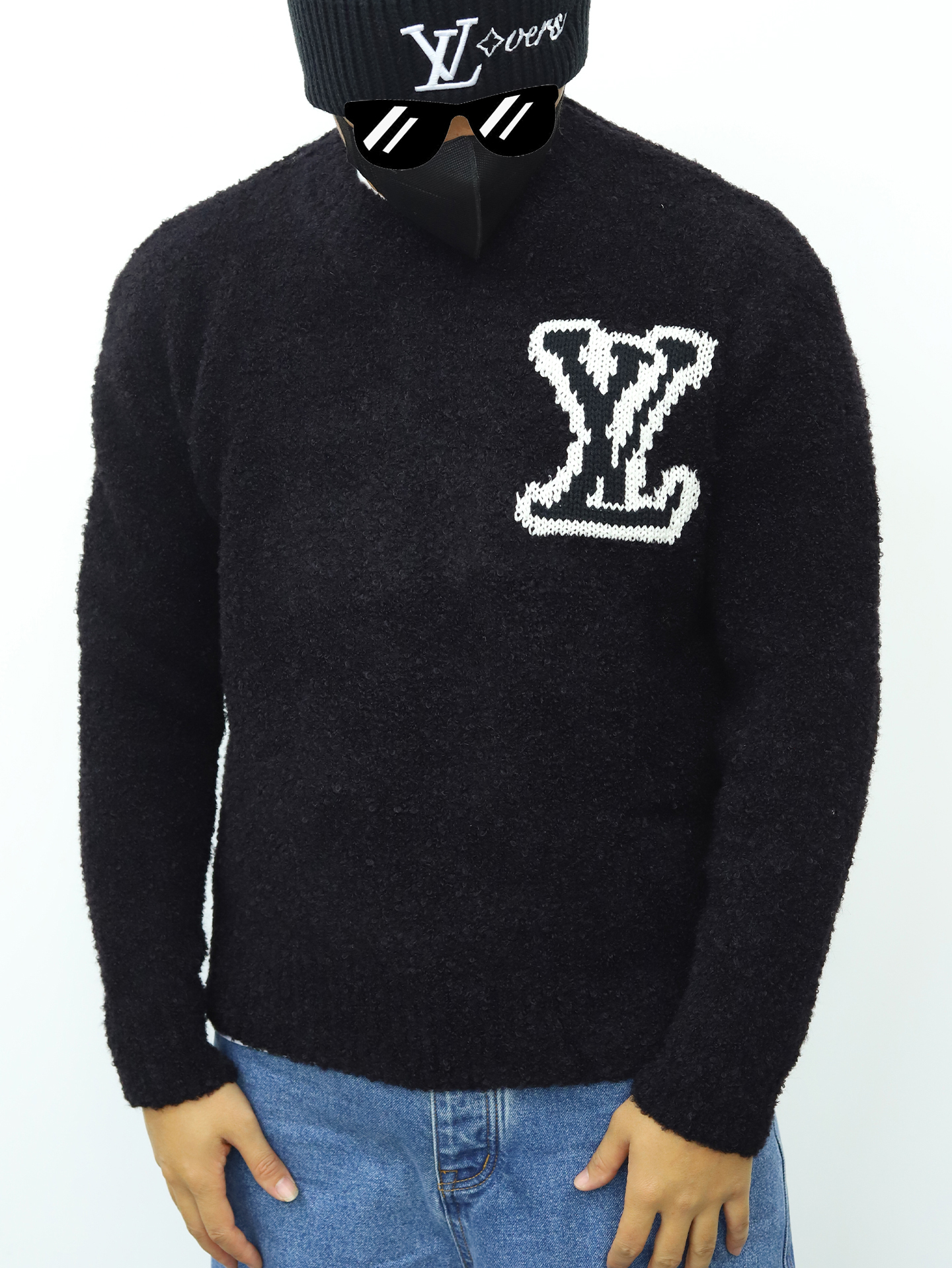 LV圆领毛衣 棕色