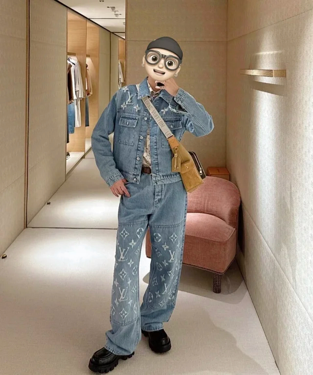 Item ID 9113 1V High-end custom FW26 Logo single-breasted lapel pocket long-sleeved denim jacket