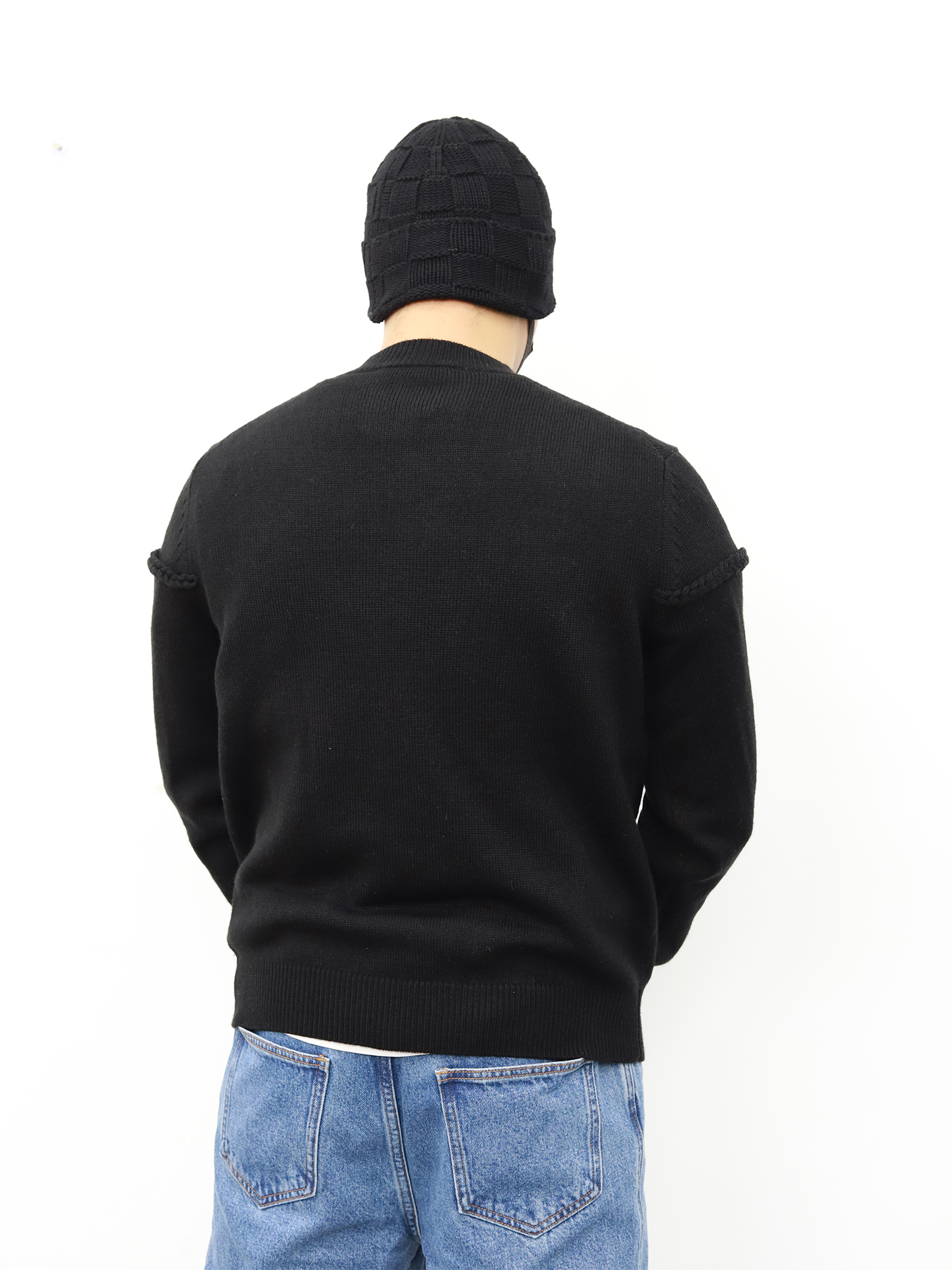 D1or wool rope knit sweater