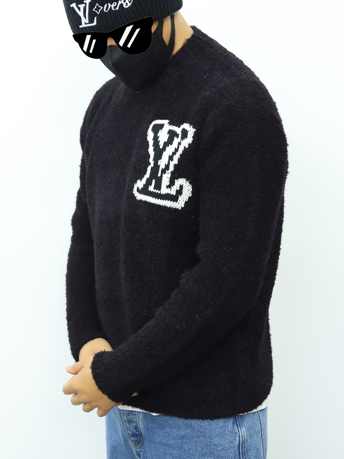 LV圆领毛衣 棕色