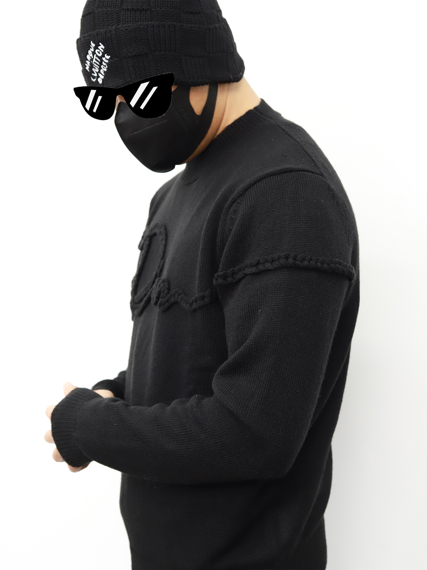 D1or wool rope knit sweater