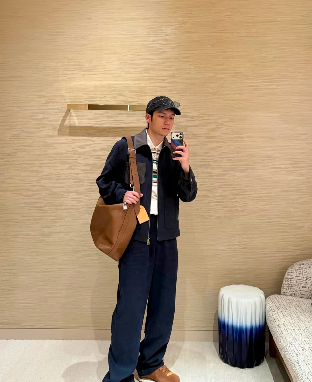Item ID 9112 1V High-end custom FW26 amier checkered leather pocket workwear jacket, linen long-sleeved zipper leather logo patch pocket workwear jacket outerwear