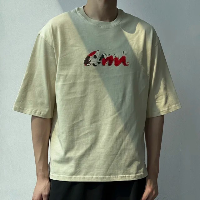 Item ID 9025 Ami SS Breathable Loose Short Sleeve Round Neck T-shirt for Men and Women