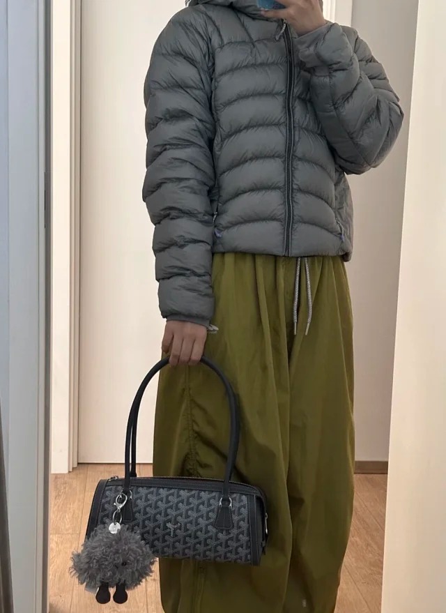 Item ID 9027 GOYARD Bonbonniere Classic Monogram Canvas & Cowhide Leather Baguette Shoulder Bag