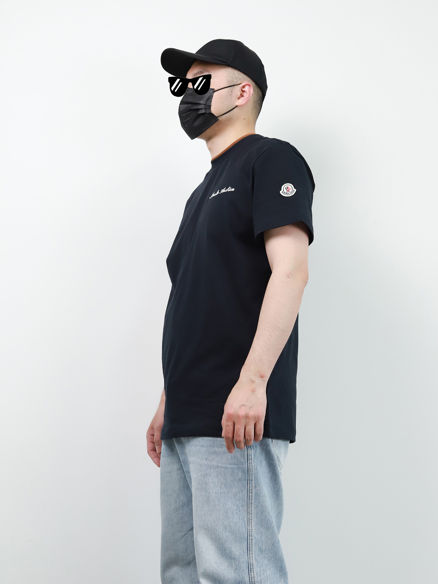 Mon double-layer neckline tee