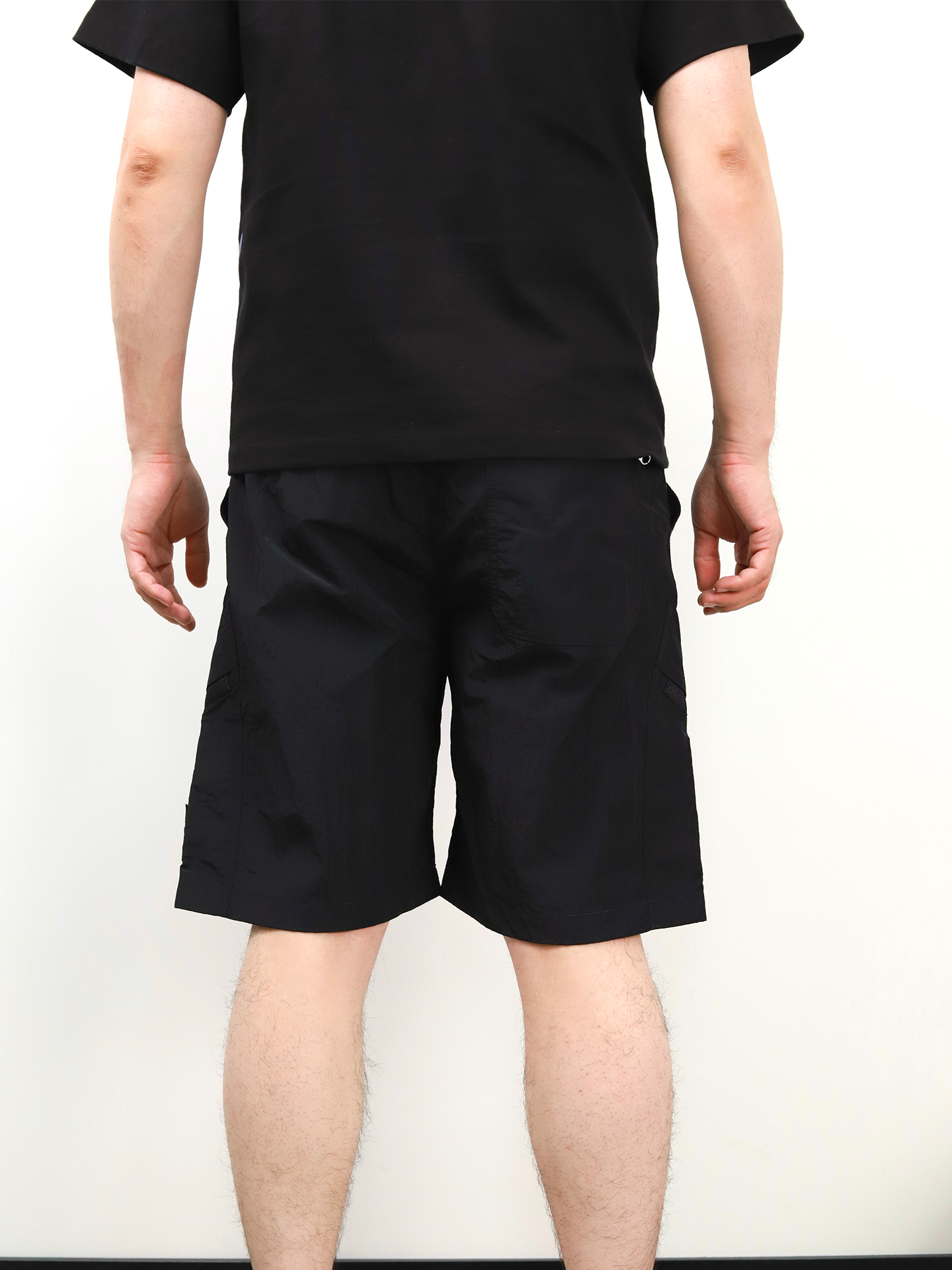SI metal nylon pleated shorts