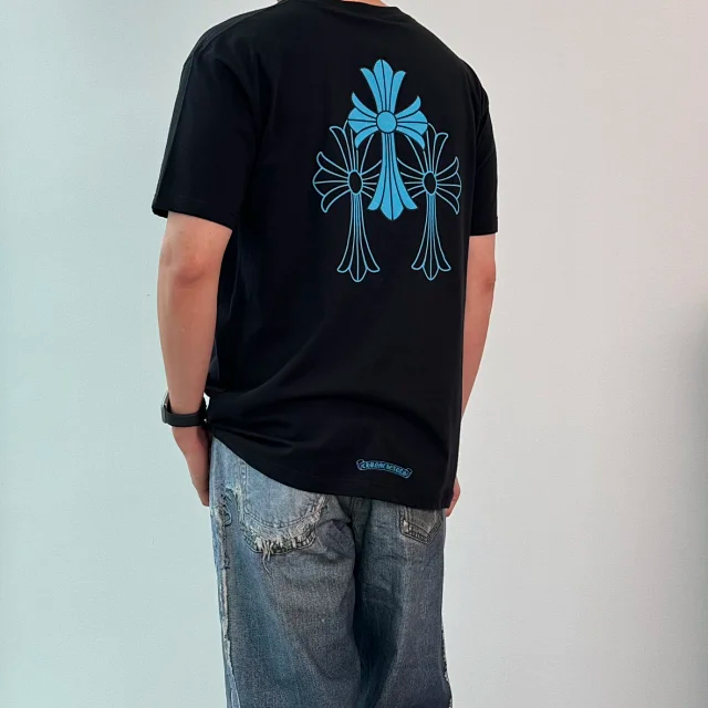 Item ID 9077 CH Multiple Printing Techniques Exclusive Printing Set 200g Lightweight and Breathable Cross Horseshoe T-shirt Unisex