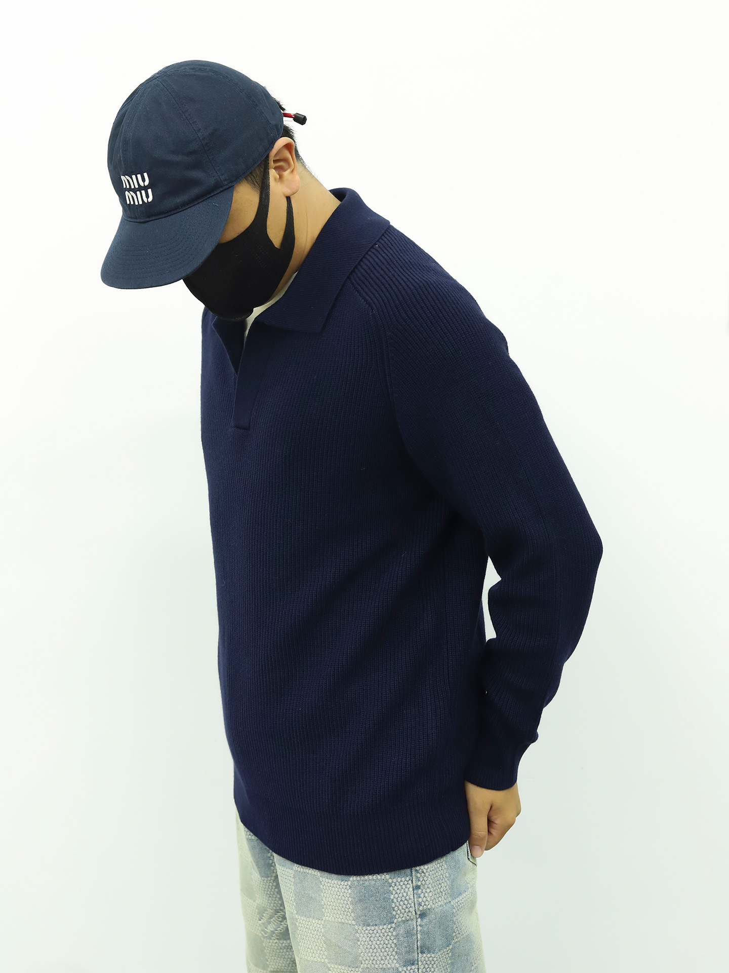 PRADA polo毛衫 藏青色