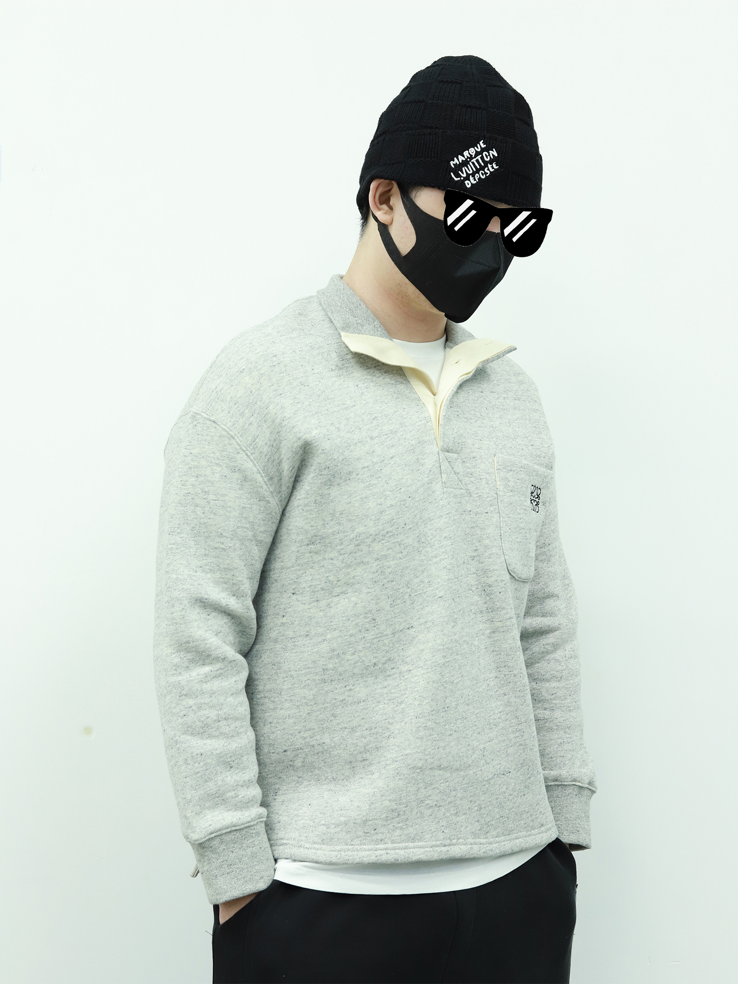Loe High-neck fleece sweater