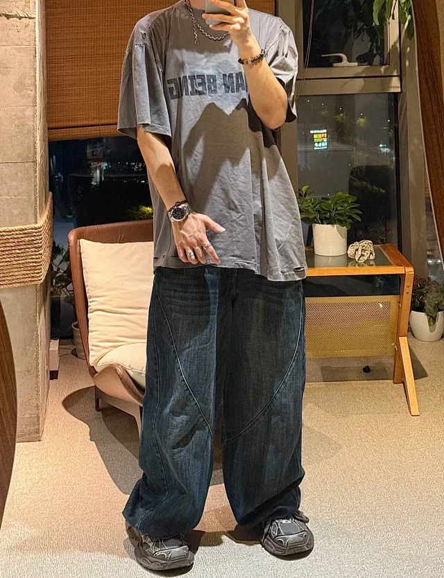 BLCG Letter printed round neck short sleeved shirt