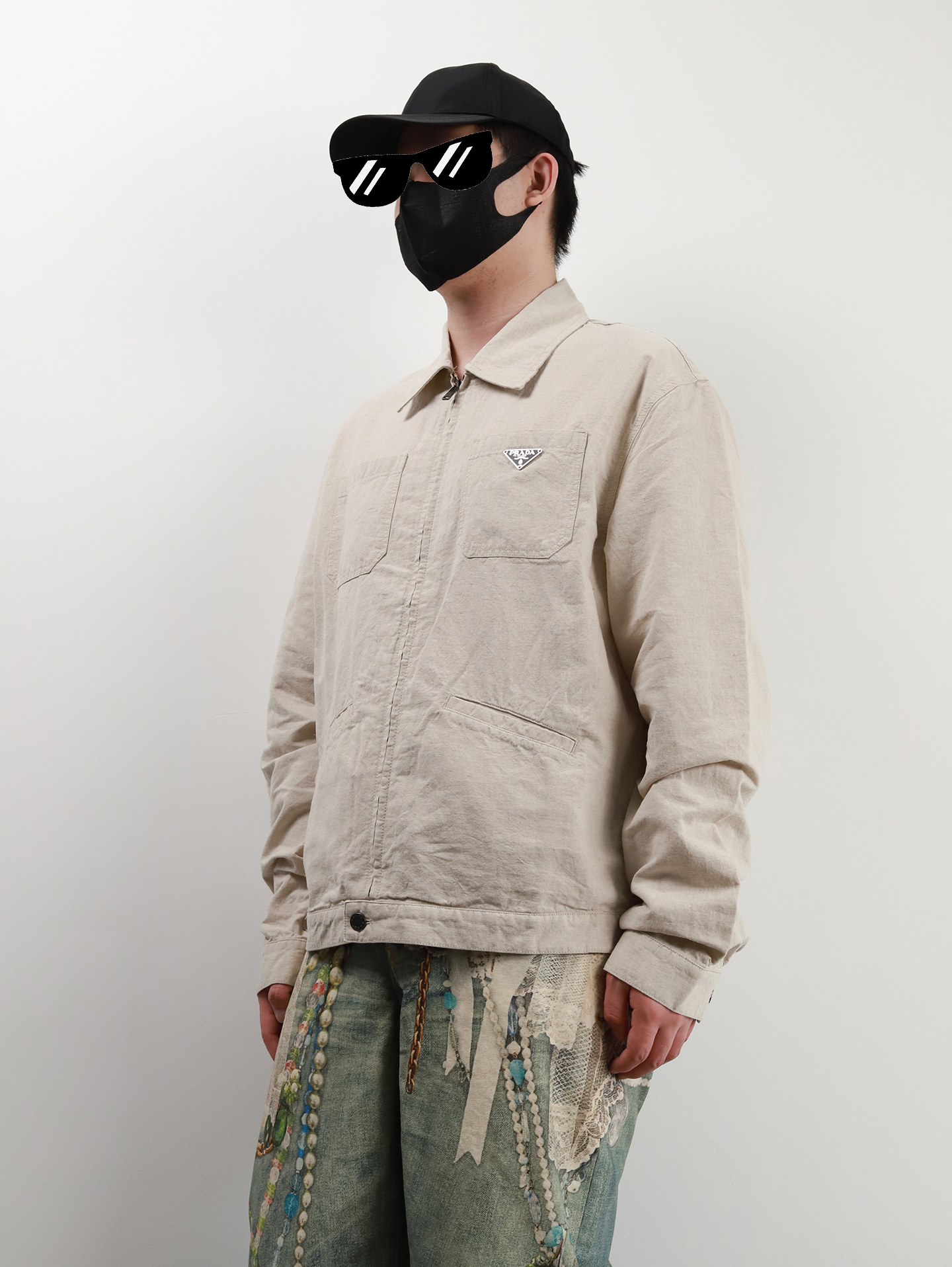 【KF badge】PRA linen jacket