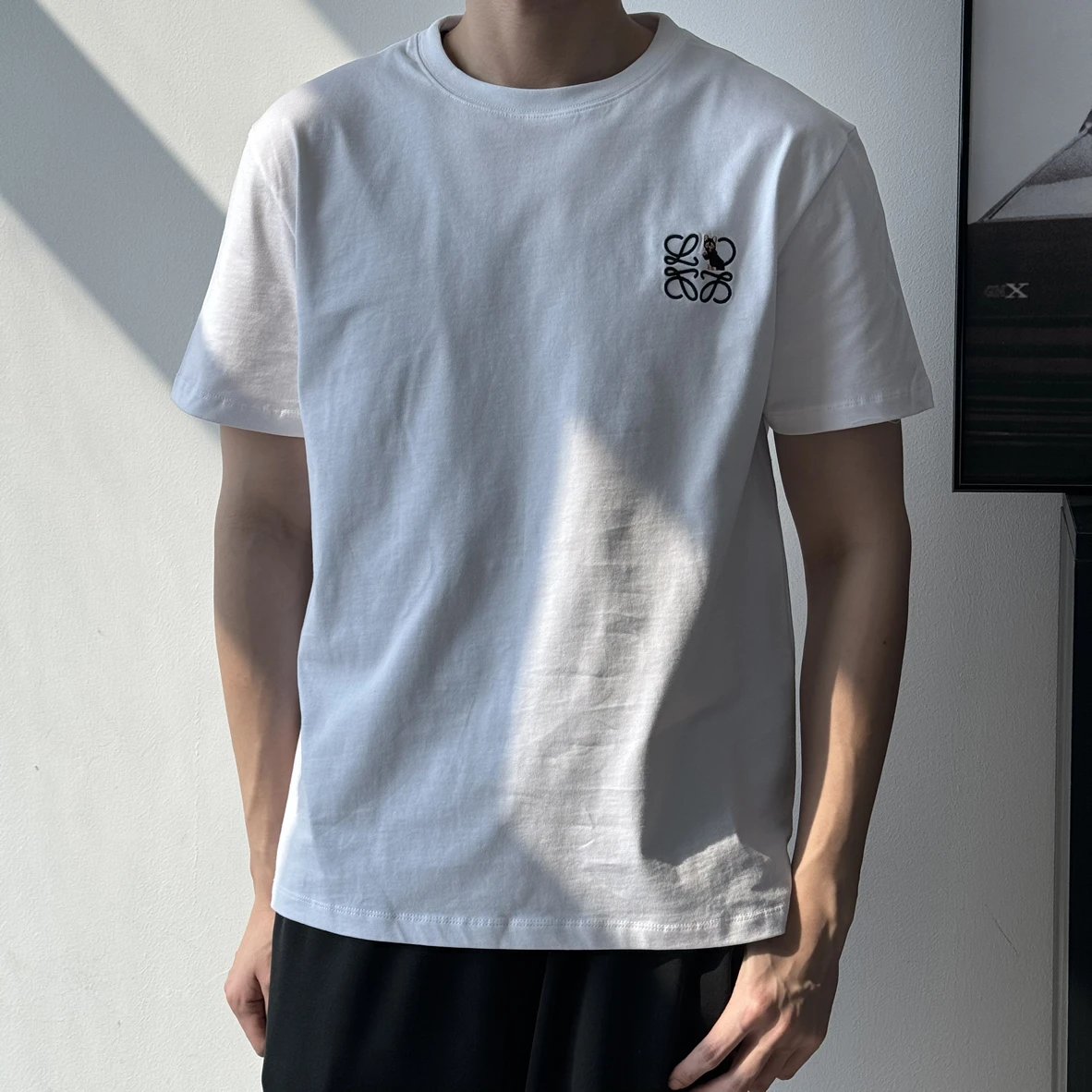 Item ID 9013 Loex Wain Joint 3D Embroidery Craftsmanship Round Neck Cat Embroidery