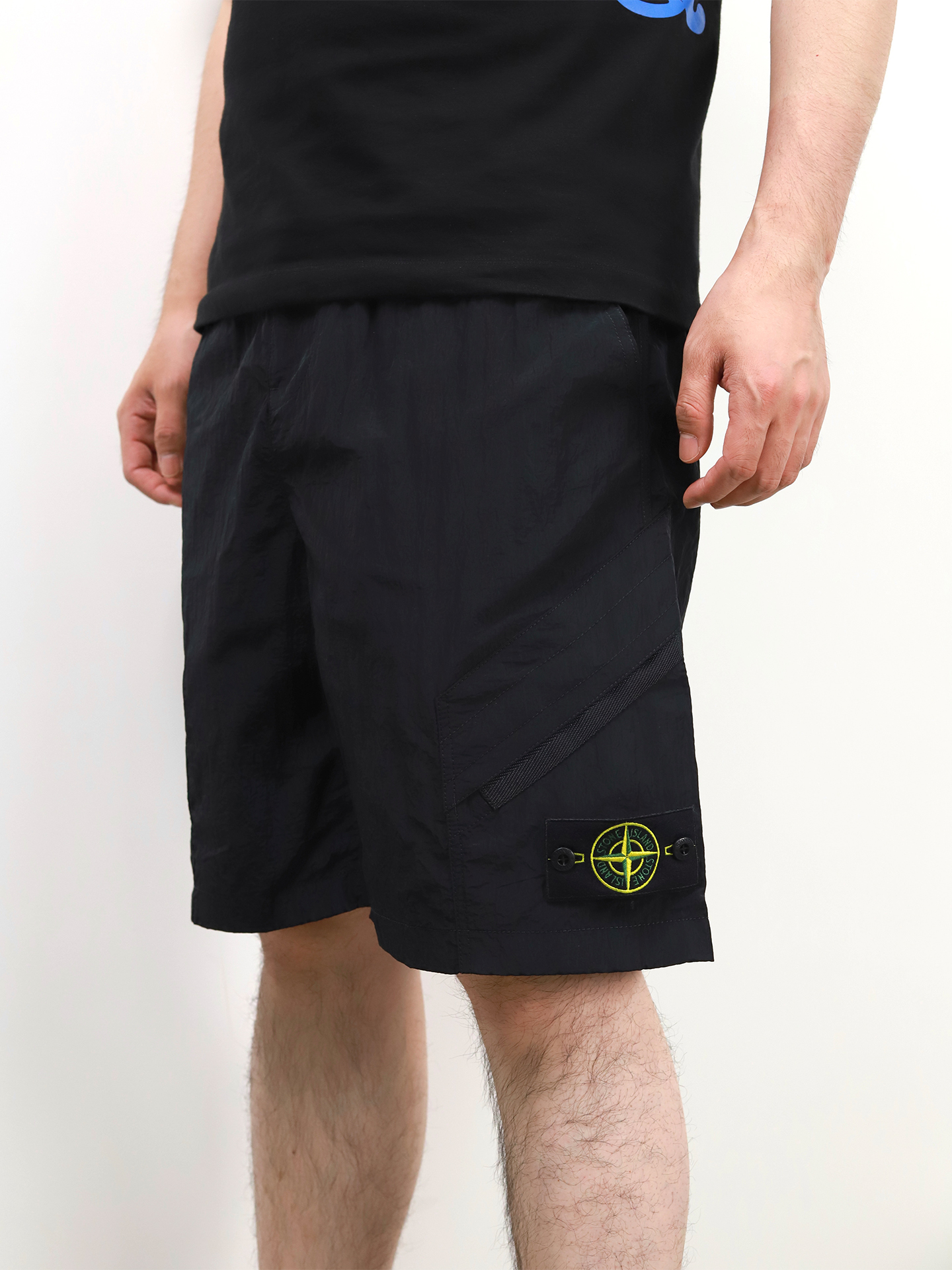 SI metal nylon pleated shorts