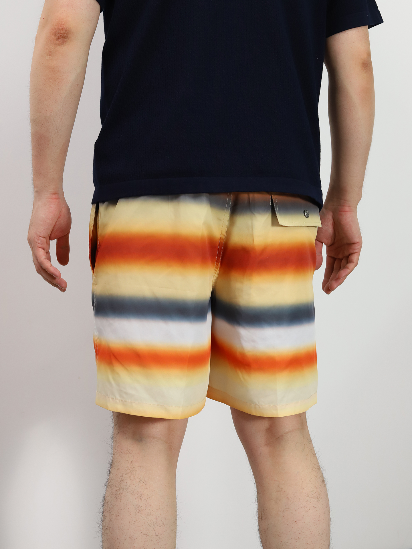 LOE Gradient striped swim trunks