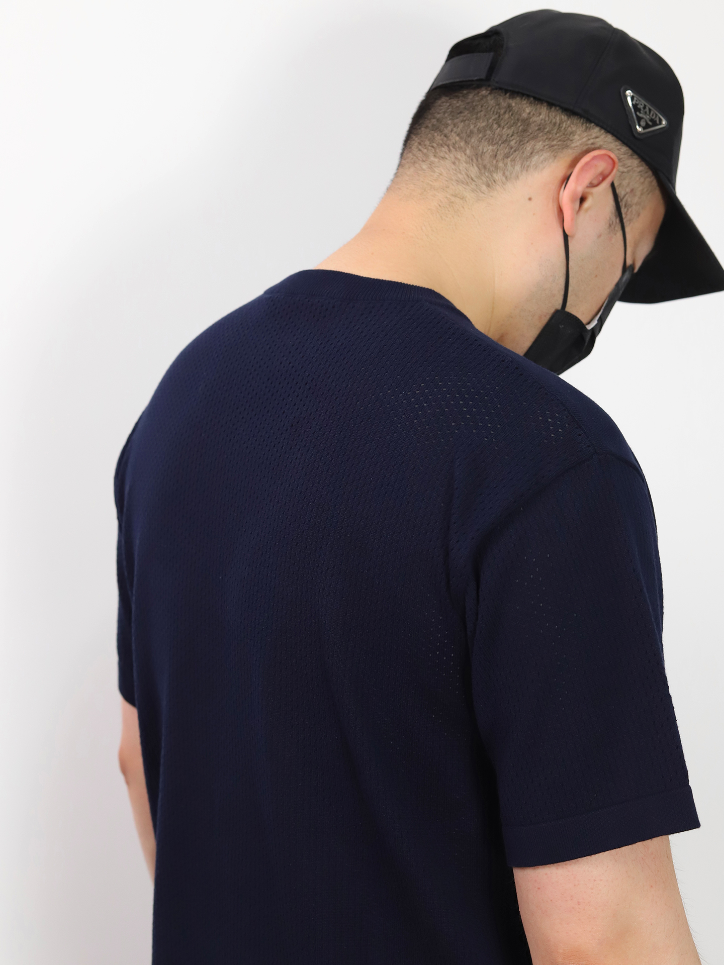 1V openwork knitting tee