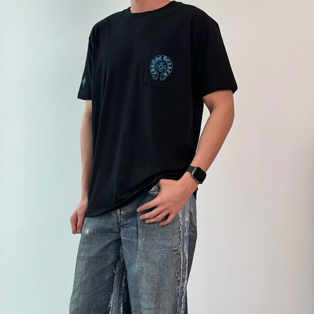 Item ID 9077 CH Multiple Printing Techniques Exclusive Printing Set 200g Lightweight and Breathable Cross Horseshoe T-shirt Unisex