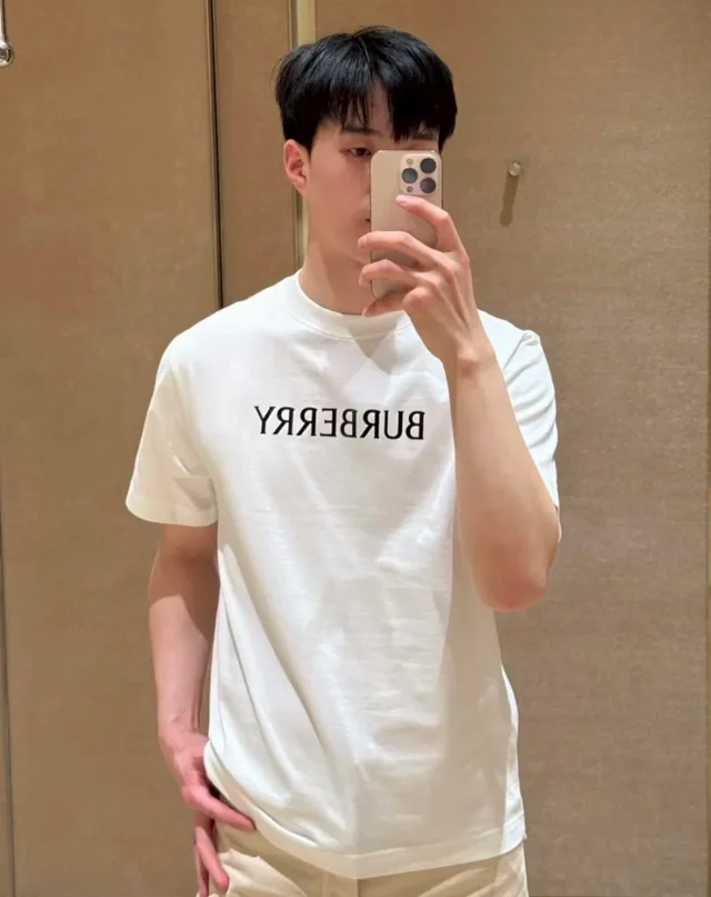 Item ID 9081 BBR special adhesive printing high volume coating round neck pullover logo slim fit T-shirt
