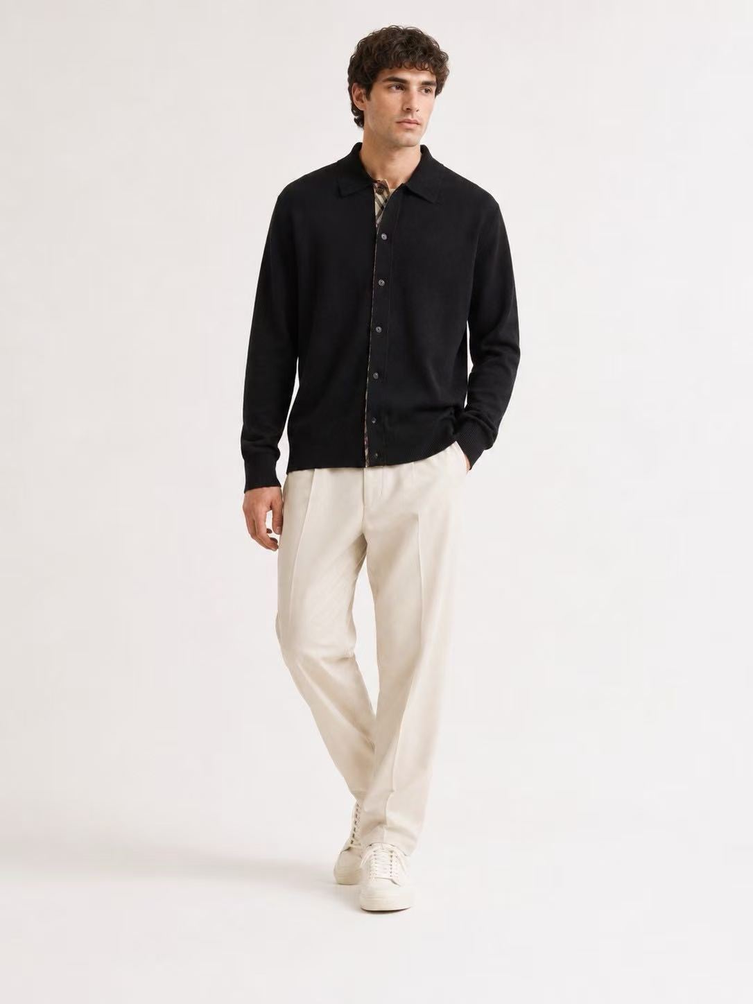 BBR 100% wool button up polo