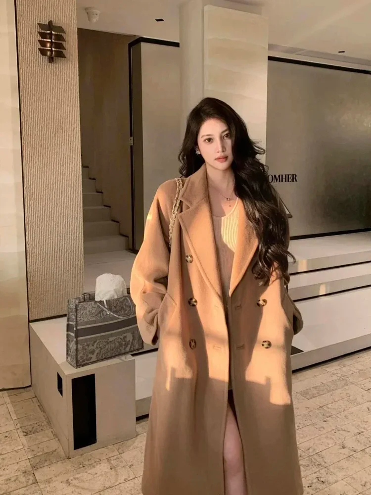 Item ID 9117 MaxM@ra_101801 Series of Life Coats Native First Trim Wool+Cashmere Blended Coat for Men and Women, Available in Five Colors (Full Detail Restoration)
