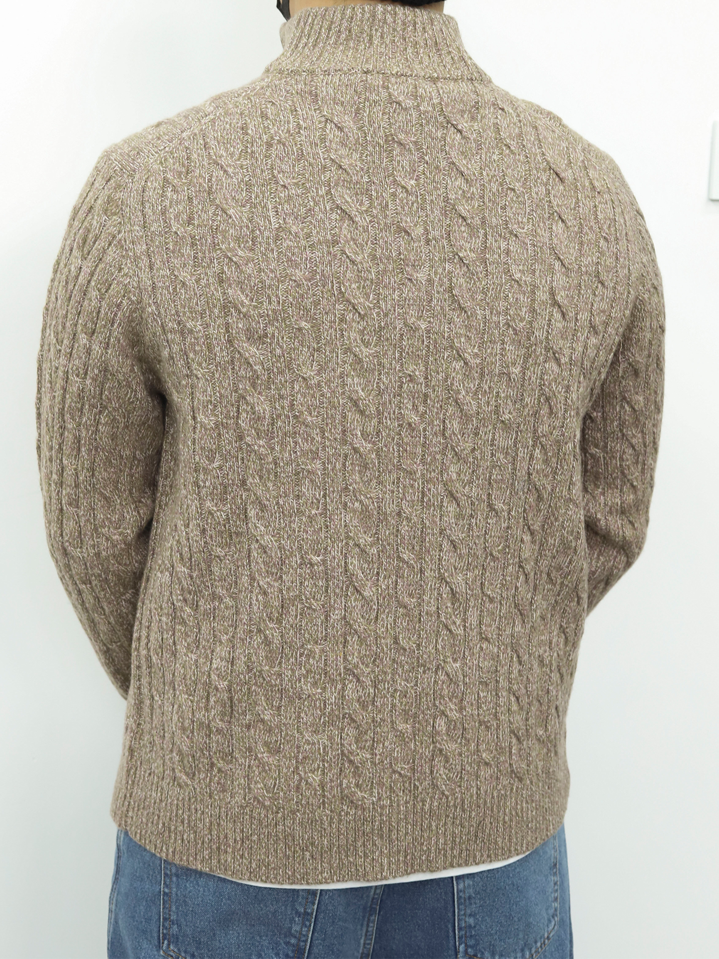 LP诺幽翩雅半拉链毛衣 沙色