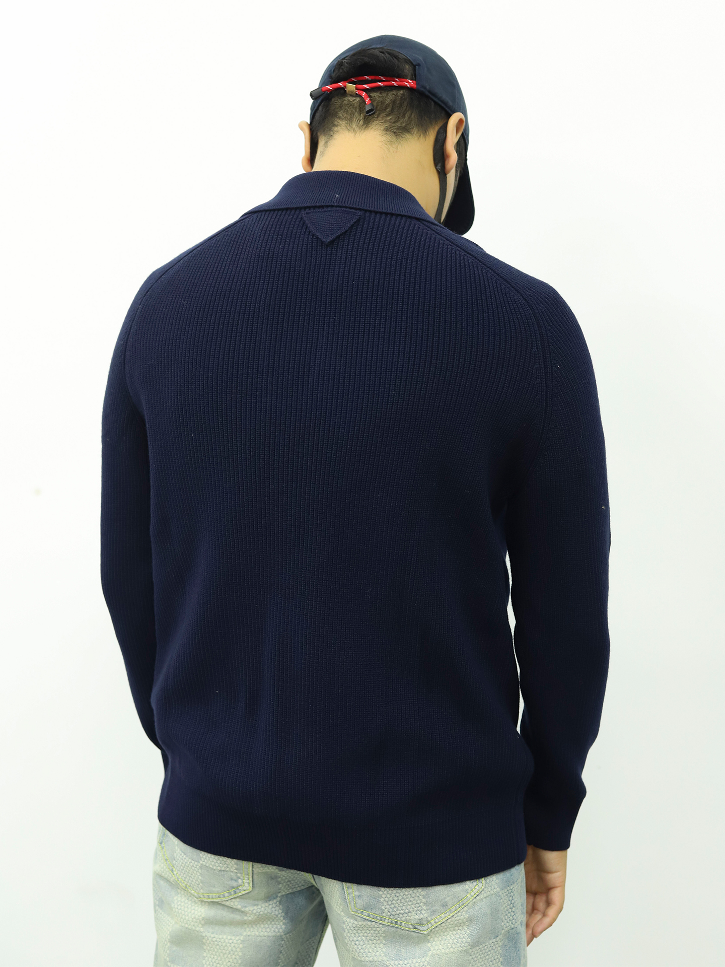 PRADA polo毛衫 藏青色