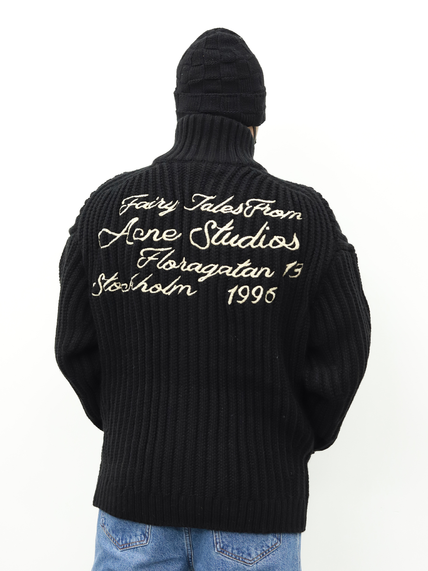 Acne Studios针织毛衣拉链外套 黑色