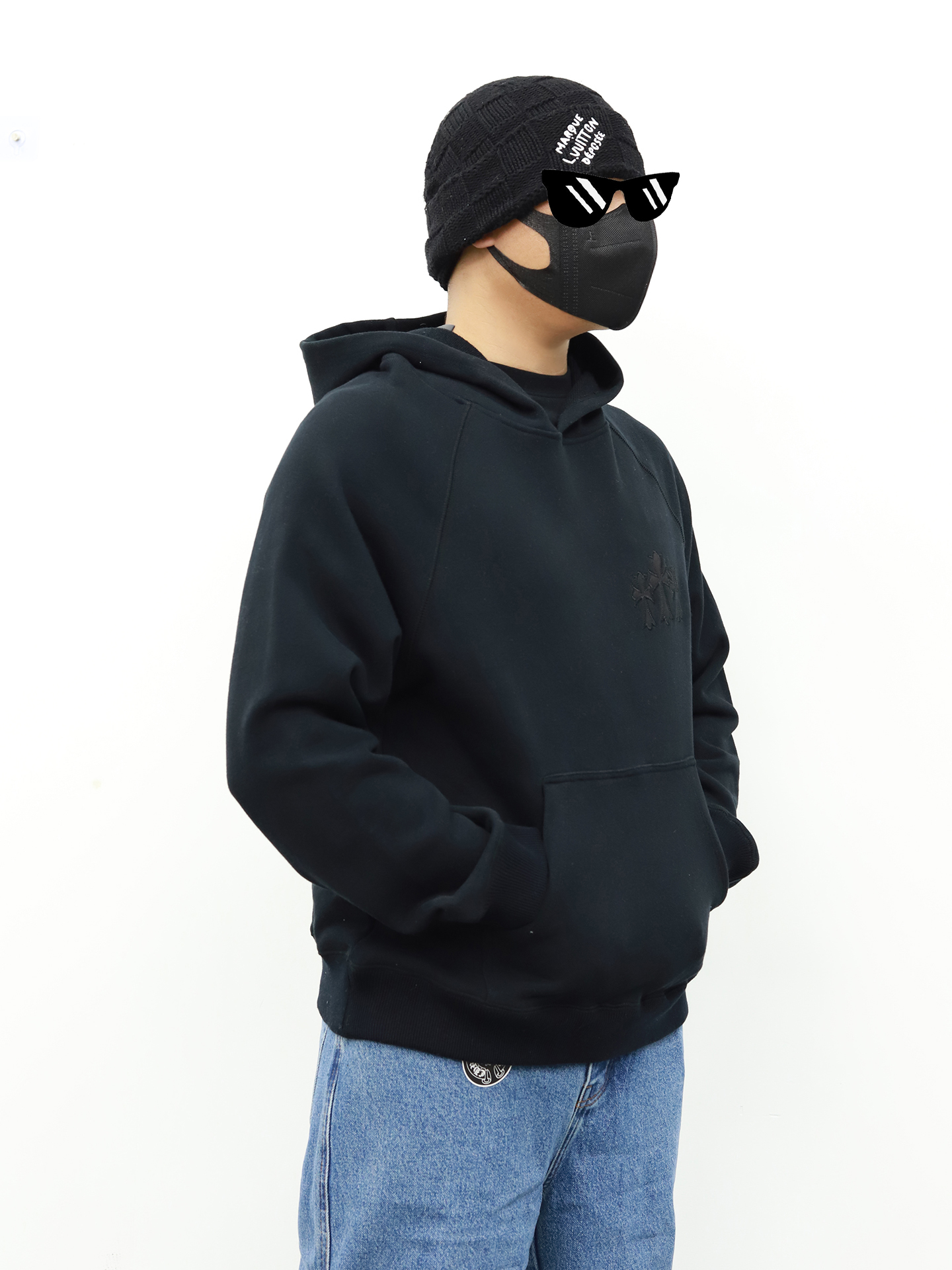 CH克罗心十字连帽卫衣 灰色