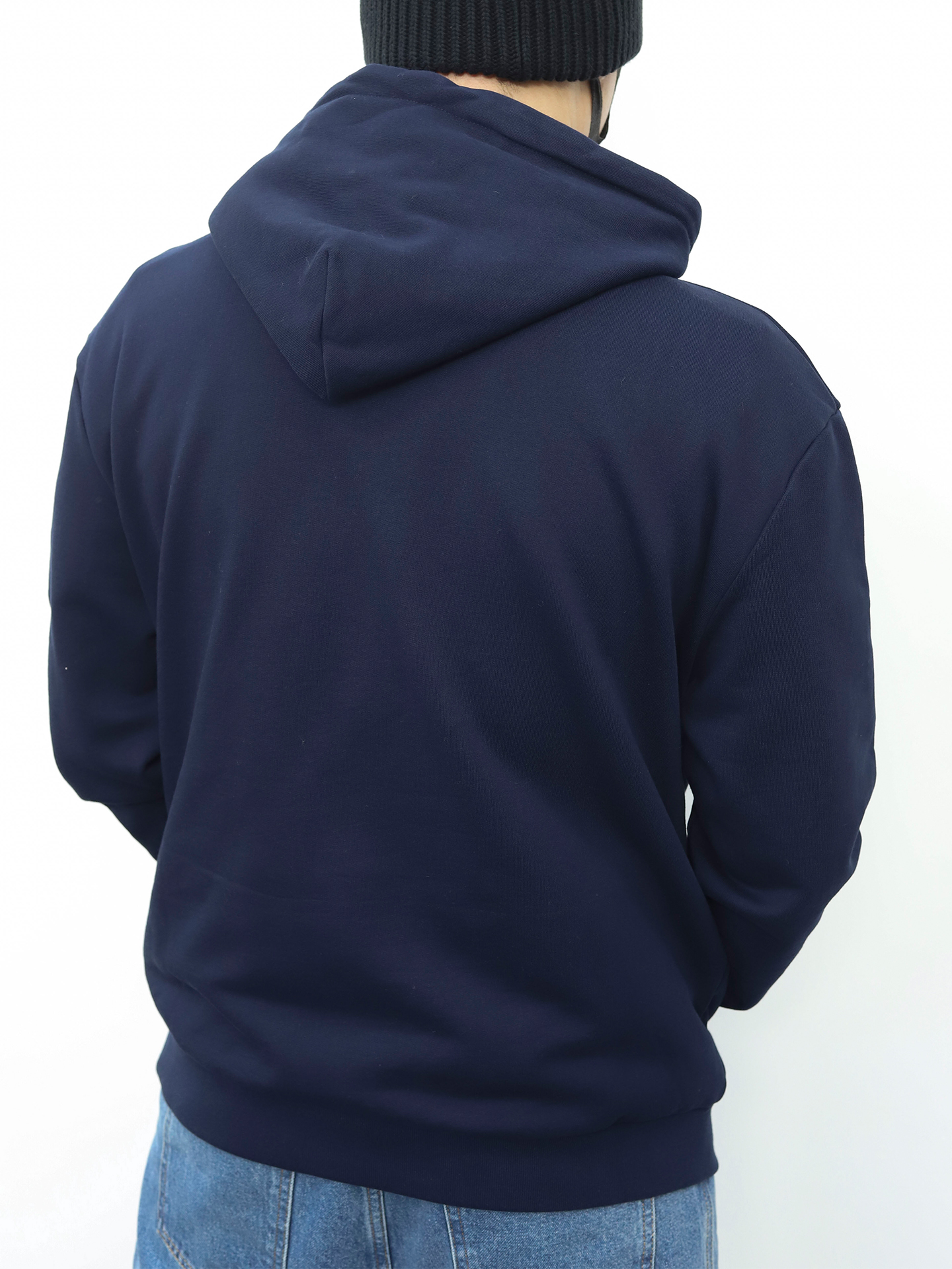 LV连帽抽绳印花卫衣 蓝色