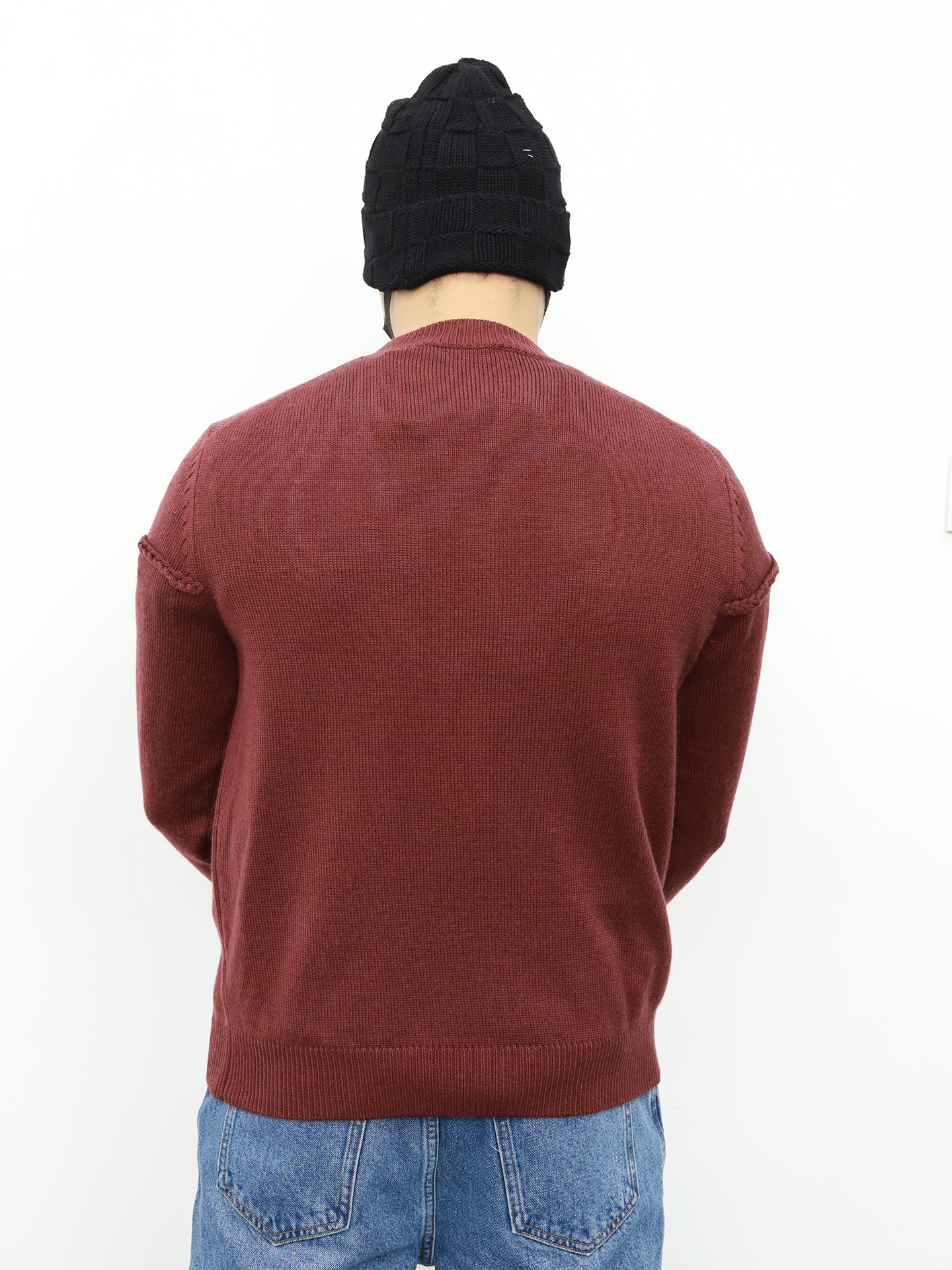 D1or wool rope knit sweater