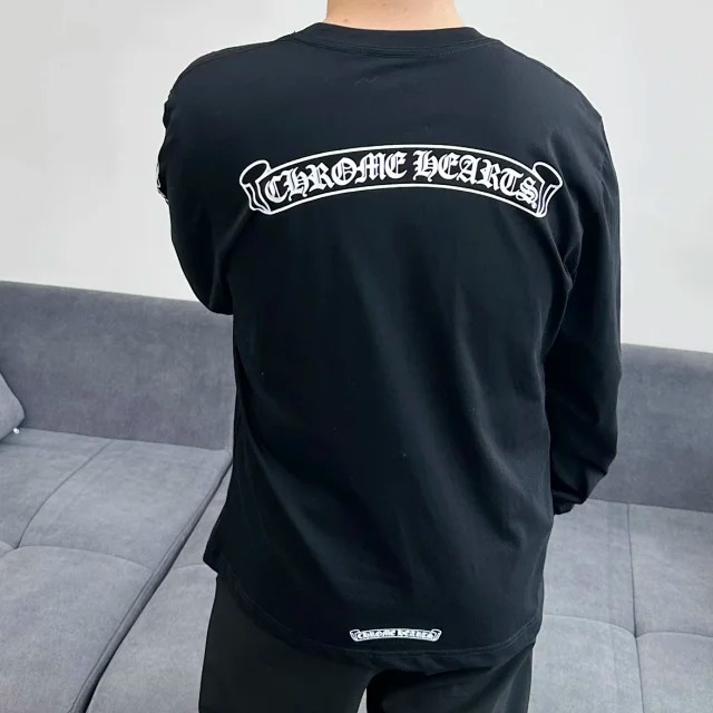 CH Letter print round neck pullover long sleeve