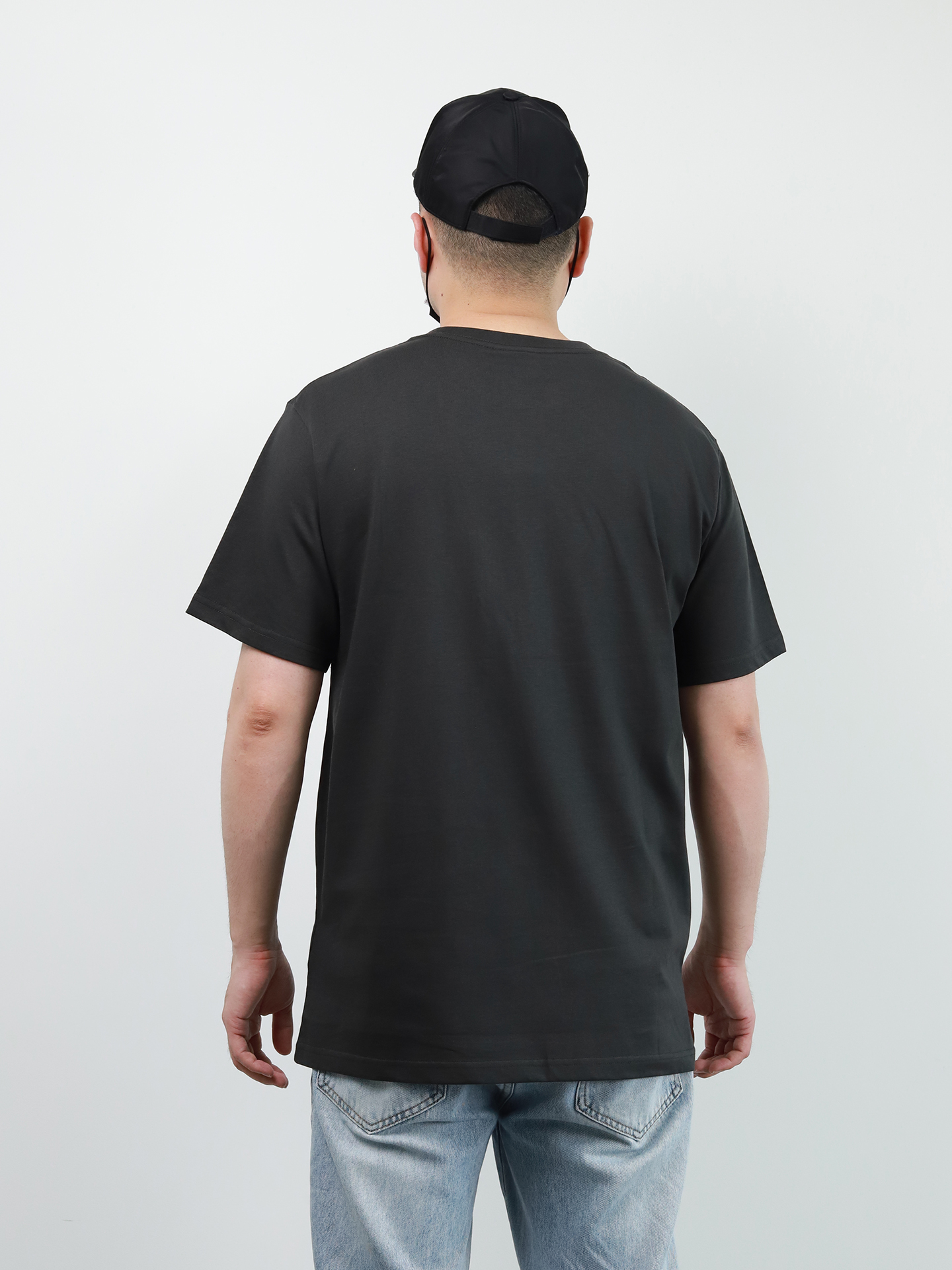 D1or Leather patch pocket washed tee