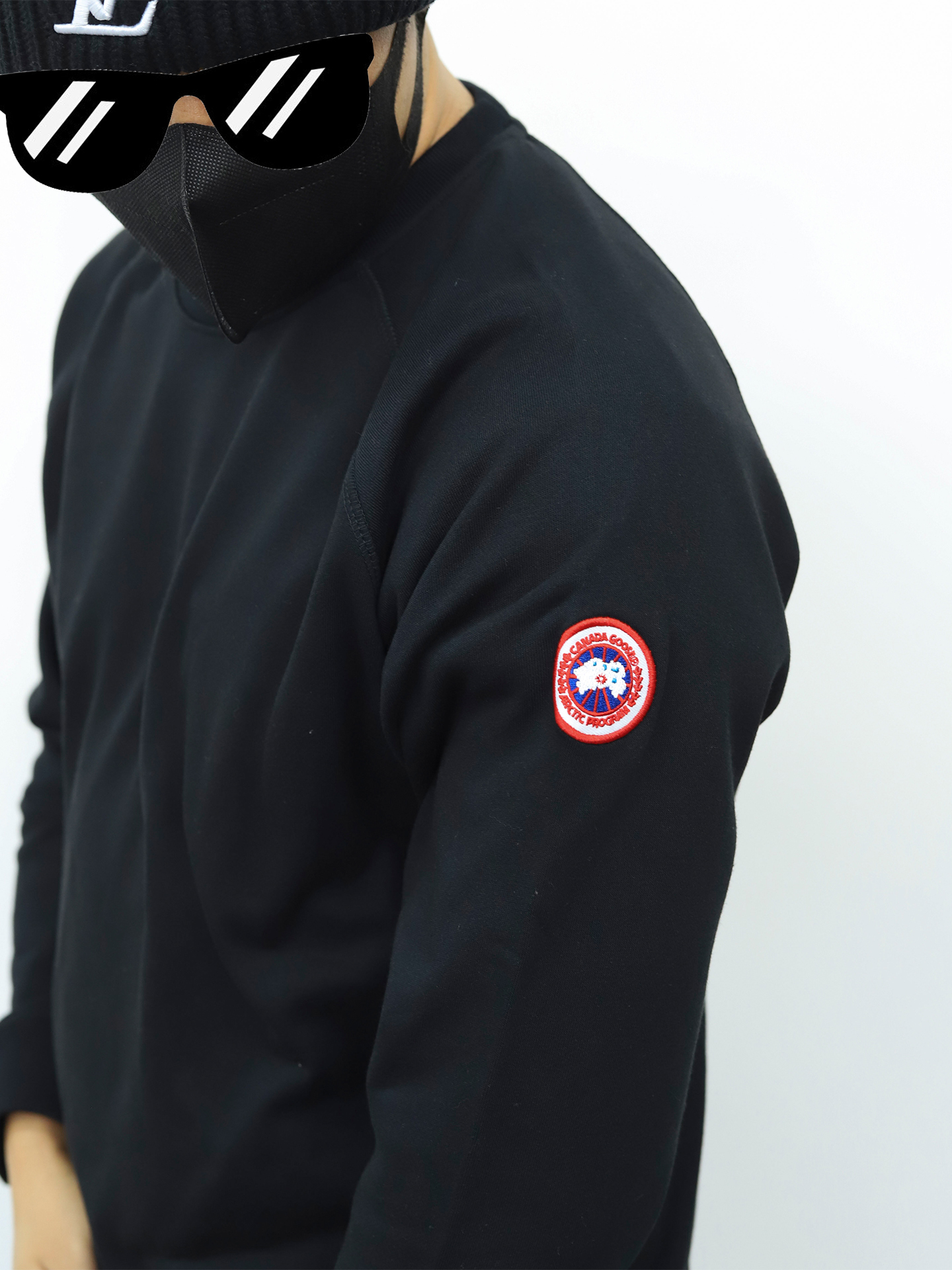 CanadaGoose大鹅圆领卫衣 黑色
